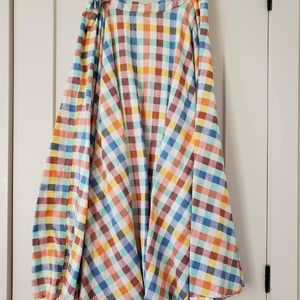 SOLD - Anthropologie Midi gingham skirt